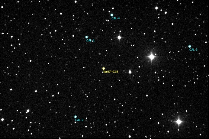 チャート - WASP-93, JD 2460301.27688