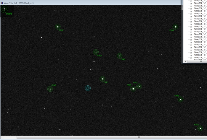 チャート - WASP-33, JD 2459541.60277