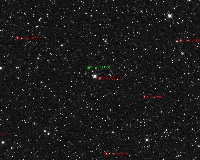 チャート - TOI-4463 A, JD 2460501.46275