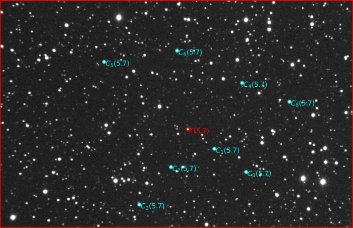 チャート - TrES-5, JD 2460518.38756