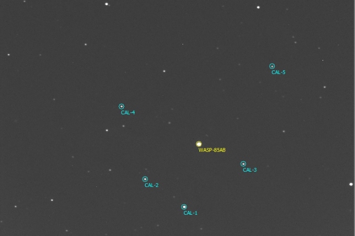 チャート - WASP-85 A, JD 2457503.35361