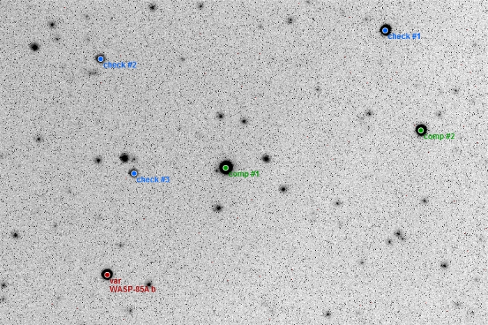 チャート - WASP-85 A, JD 2458961.29756