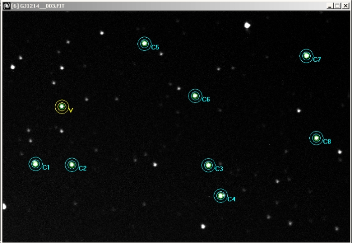 チャート - GJ 1214, JD 2456140.67728