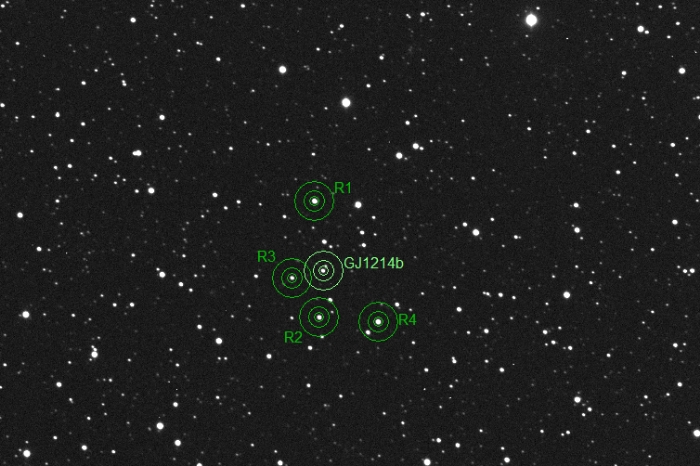 チャート - GJ 1214, JD 2457215.40388