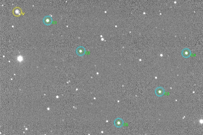 チャート - TOI-1194, JD 2460050.45794