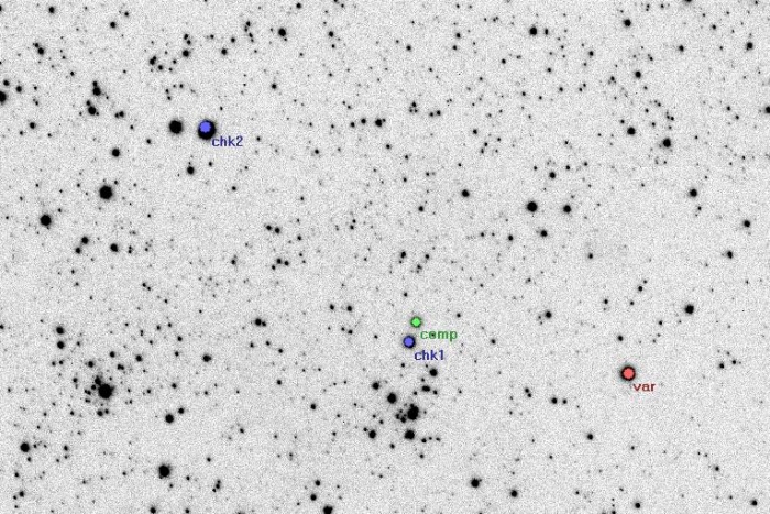 チャート - V0559 Cas, JD 2454433.21231