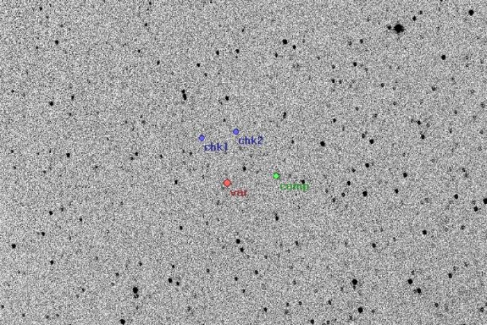 チャート - V0785 Cas, JD 2454507.35627