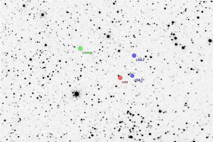 チャート - OX Cas, JD 2454683.49705