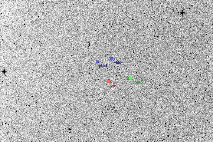 チャート - V0785 Cas, JD 2454761.32607