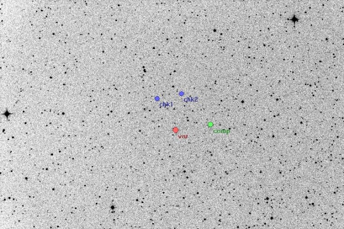 チャート - V0785 Cas, JD 2454761.32650