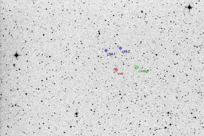 チャート - V0785 Cas, JD 2455100.41145