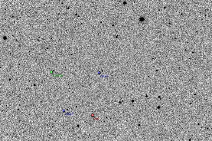 チャート - V0389 Cas, JD 2455851.44825